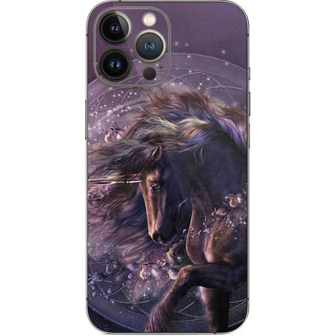 Laurie Prindle Black Rose Unicorn iPhone 13 Pro Max Skin
