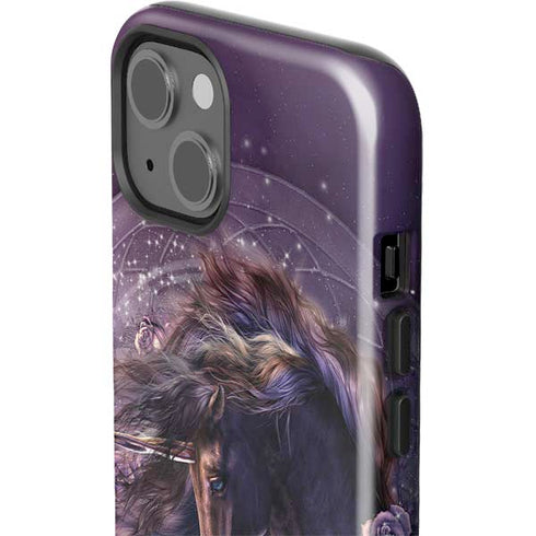 Laurie Prindle Black Rose Unicorn iPhone 14 Impact Case