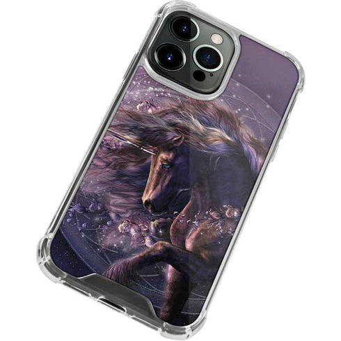 Black Rose Unicorn by Laurie Prindle iPhone 15 Pro Max Clear Case