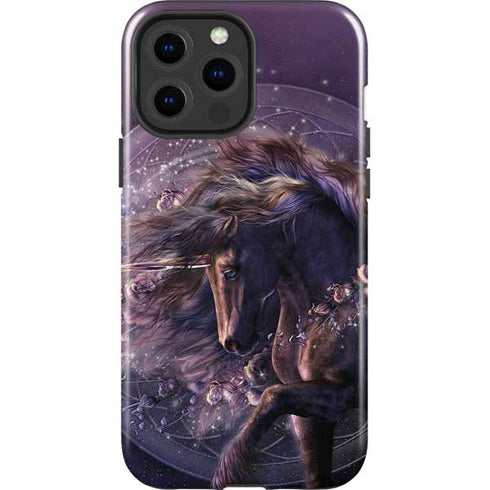 Black Rose Unicorn by Laurie Prindle iPhone 15 Pro Max Impact Case