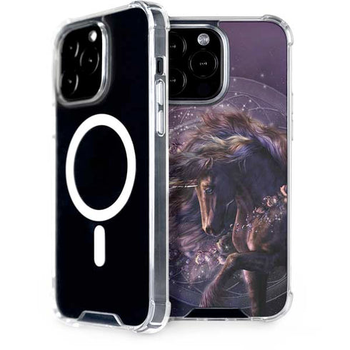 Laurie Prindle Black Rose Unicorn iPhone 14 Pro Max MagSafe Case