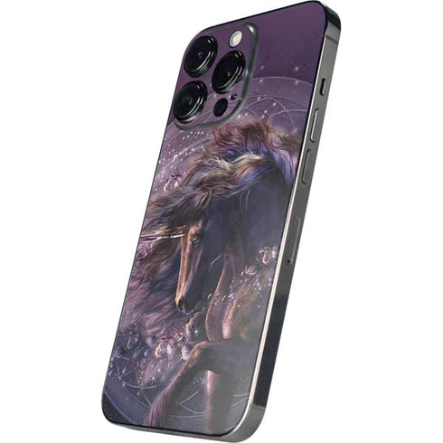 Laurie Prindle Black Rose Unicorn iPhone 14 Pro Max Skin