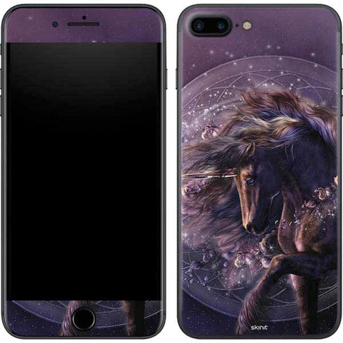 Laurie Prindle Black Rose Unicorn iPhone 7 Plus Skin