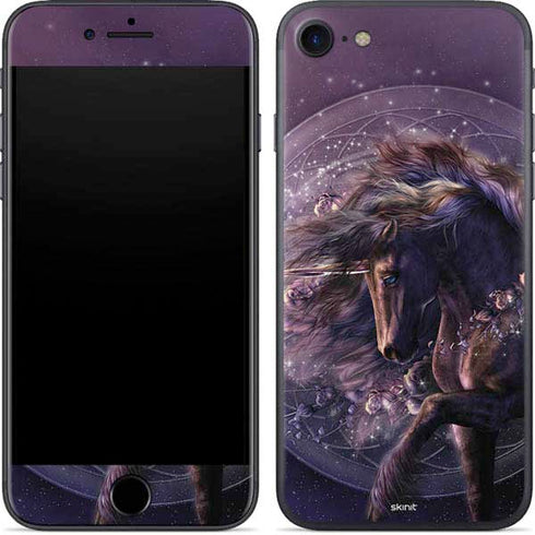 Laurie Prindle Black Rose Unicorn iPhone 7 Skin