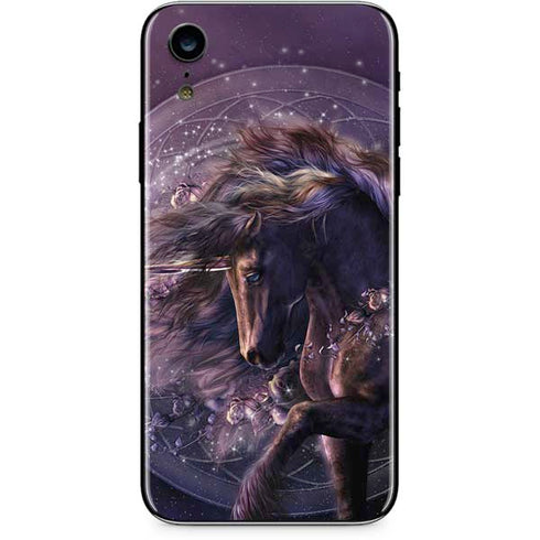 Laurie Prindle Black Rose Unicorn iPhone XR Skin