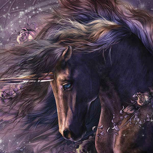 Laurie Prindle Black Rose Unicorn Moto G6 Skin