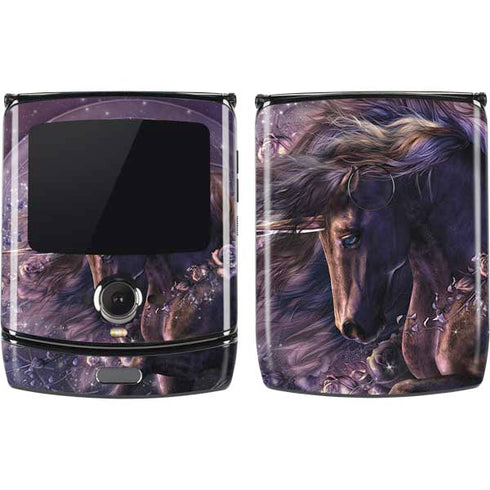 Laurie Prindle Black Rose Unicorn Motorola RAZR Skin