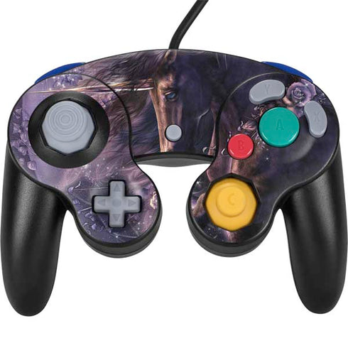 Laurie Prindle Black Rose Unicorn Nintendo GameCube Controller Skin