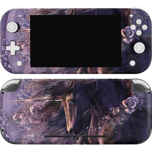 Laurie Prindle Black Rose Unicorn Nintendo Switch Lite Skin