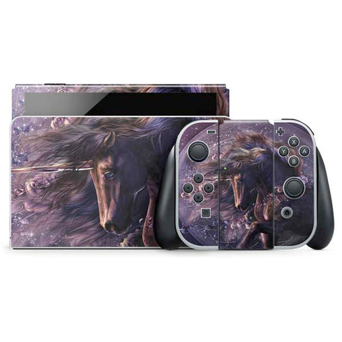 Laurie Prindle Black Rose Unicorn Nintendo Switch OLED (2021) Skin