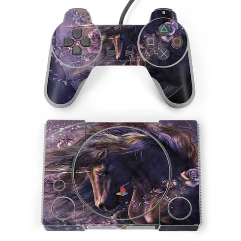 Laurie Prindle Black Rose Unicorn PlayStation Classic Bundle Skin