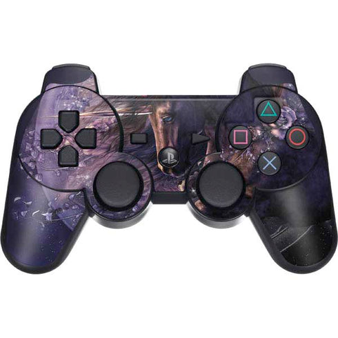 Laurie Prindle Black Rose Unicorn PS3 Dual Shock wireless controller Skin