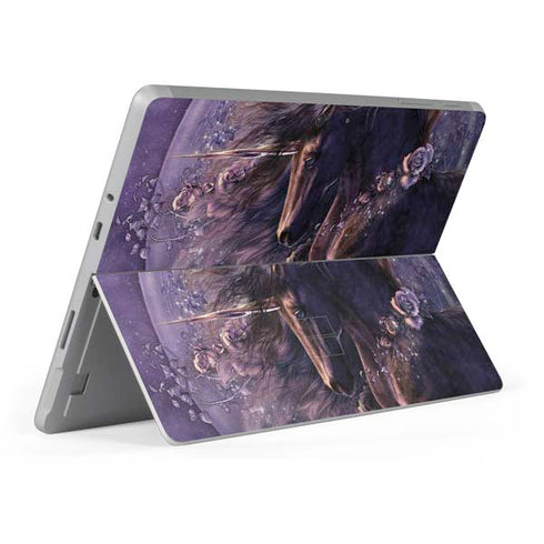 Laurie Prindle Black Rose Unicorn Surface Go Skin