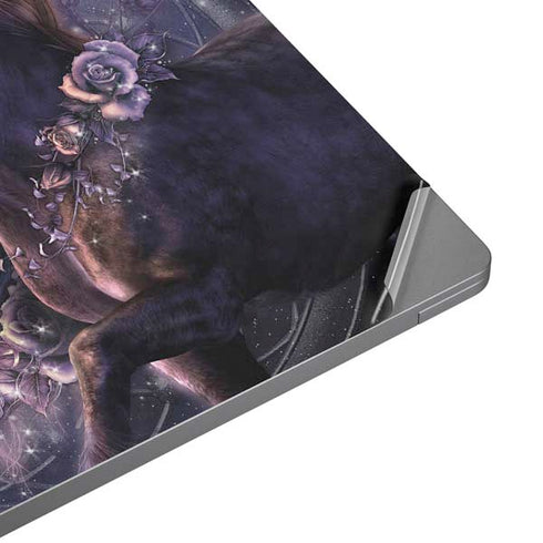 Laurie Prindle Black Rose Unicorn Universal Laptop 12in (9.8 x 6.8in) Skin
