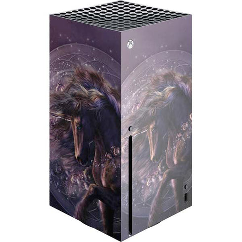 Laurie Prindle Black Rose Unicorn Xbox Series X Console Skin