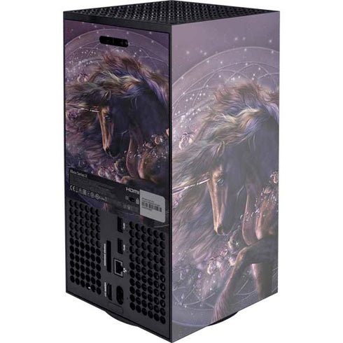 Laurie Prindle Black Rose Unicorn Xbox Series X Console Skin