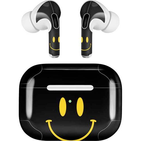Black Happy Face Apple AirPods Pro Skin