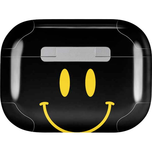 Black Happy Face Apple AirPods Pro Skin