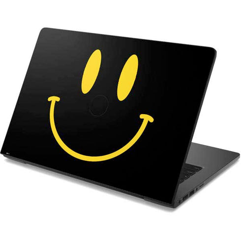 Black Happy Face Dell Chromebook Skin