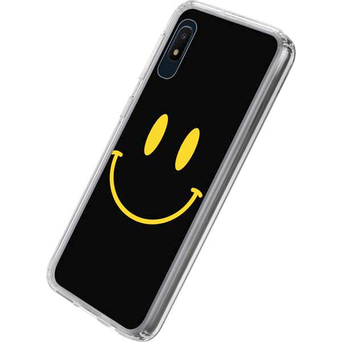 Black Happy Face Galaxy A10e Clear Case