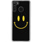 Black Happy Face Galaxy A21 Clear Case