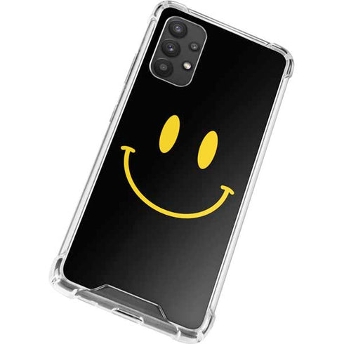 Black Happy Face Galaxy A32 5G Clear Case