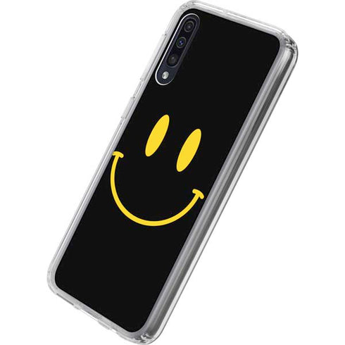 Black Happy Face Galaxy A50 Clear Case