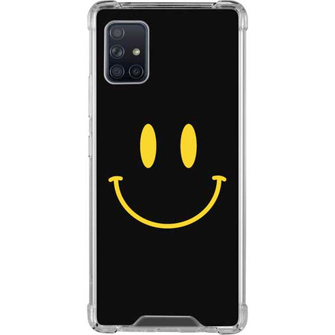 Black Happy Face Galaxy A51 5G Clear Case