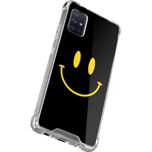 Black Happy Face Galaxy A51 5G Clear Case