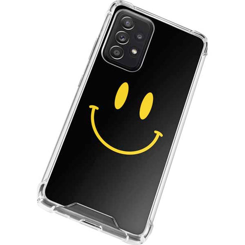 Black Happy Face Galaxy A52 5G Clear Case