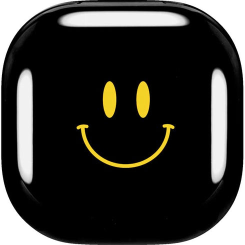Black Happy Face Galaxy Buds Live Skin