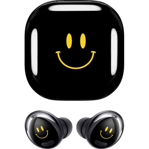 Black Happy Face Galaxy Buds Pro Skin