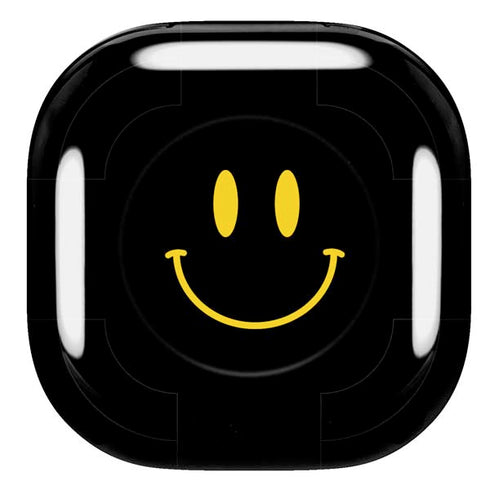 Black Happy Face Galaxy Buds Pro Skin