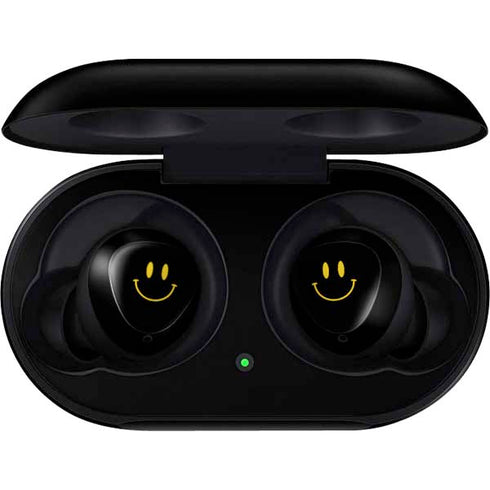Black Happy Face Galaxy Buds Skin