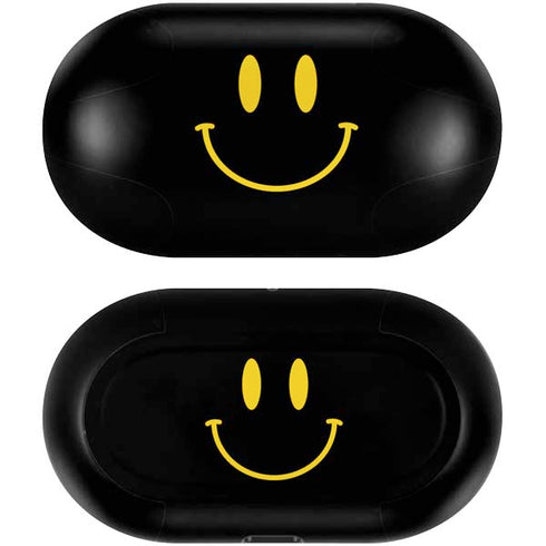 Black Happy Face Galaxy Buds Skin