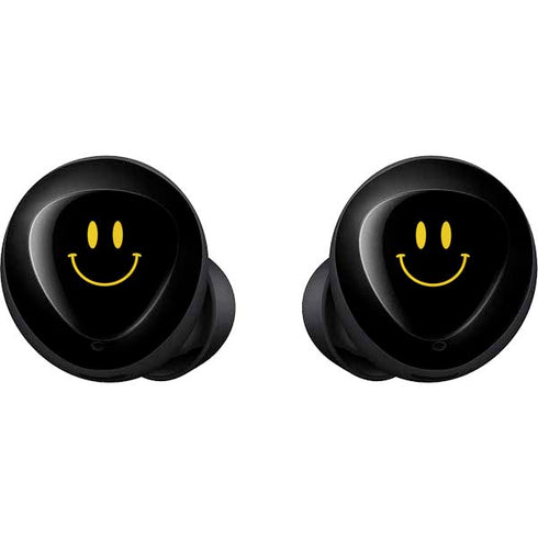 Black Happy Face Galaxy Buds Skin