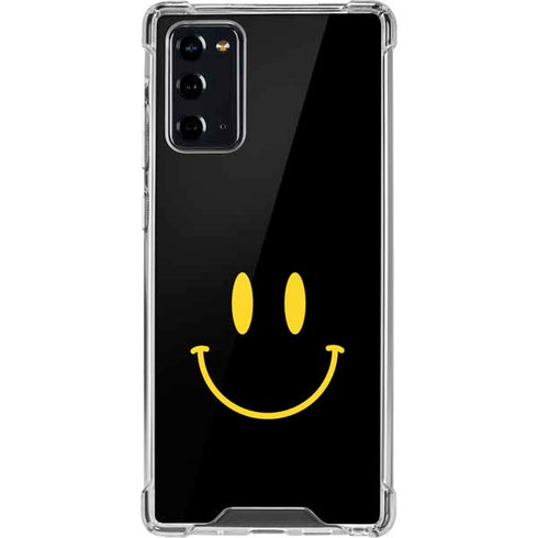 Black Happy Face Galaxy Note20 5G Clear Case