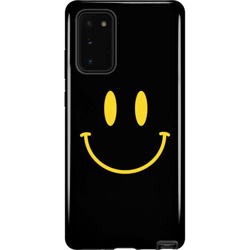 Black Happy Face Galaxy Note20 5G Pro Case