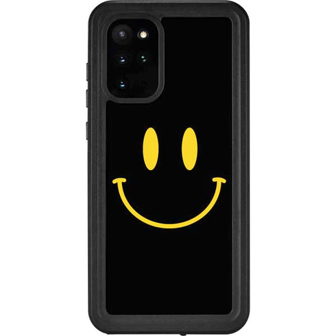 Black Happy Face Galaxy S20 Plus Waterproof Case