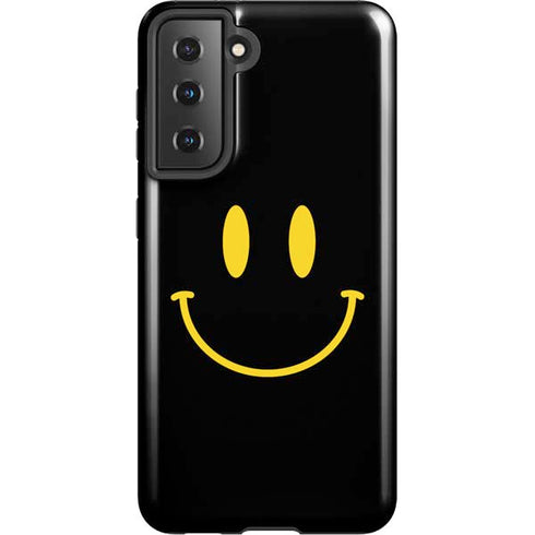 Black Happy Face Galaxy S21 5G Pro Case