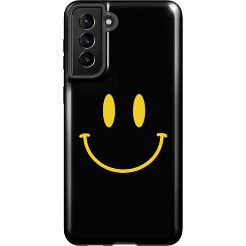 Black Happy Face Galaxy S21 Plus 5G Pro Case