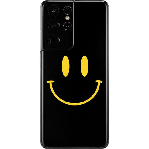 Black Happy Face Galaxy S21 Ultra 5G Skin