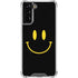 Black Happy Face Galaxy S22 Plus Clear Case
