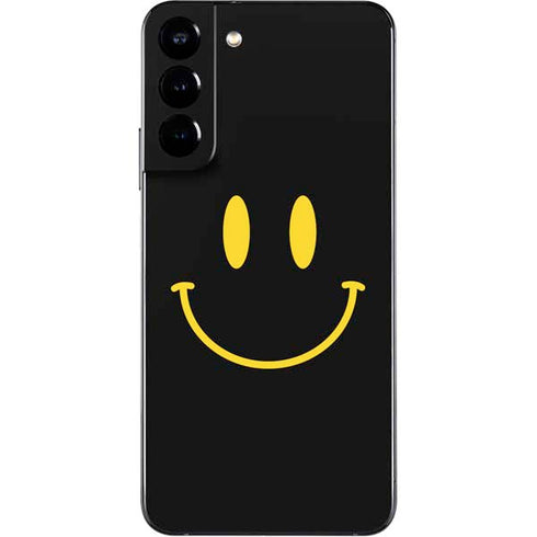 Black Happy Face Galaxy S22 Plus Skin