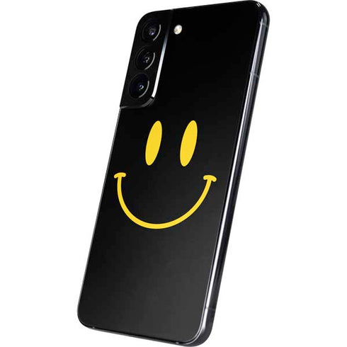 Black Happy Face Galaxy S22 Plus Skin