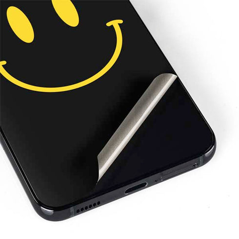 Black Happy Face Galaxy S22 Plus Skin