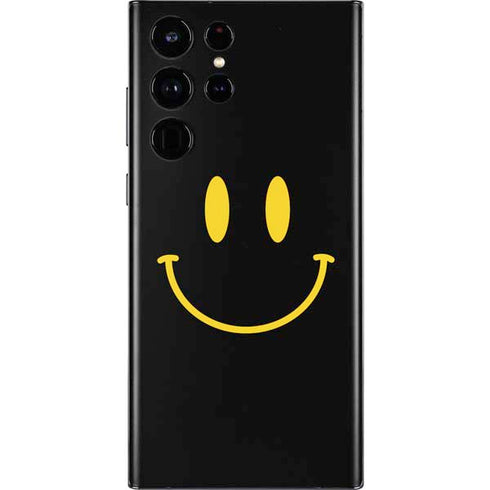 Black Happy Face Galaxy S22 Ultra Skin