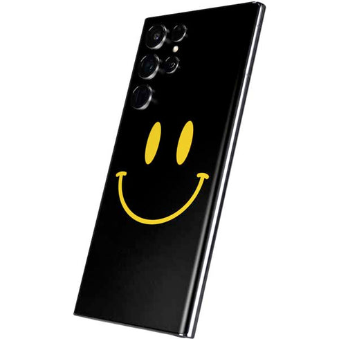 Black Happy Face Galaxy S22 Ultra Skin