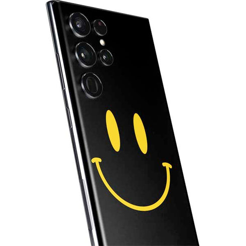 Black Happy Face Galaxy S22 Ultra Skin