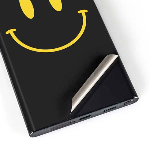 Black Happy Face Galaxy S22 Ultra Skin
